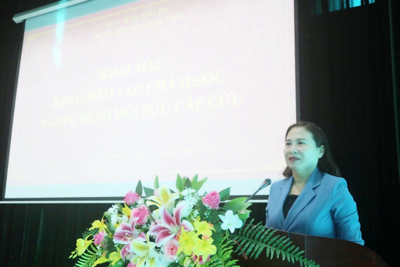 CN. Trần Thị Thúy Mỹ - PTP. Điều dưỡng khai mạc chương trình