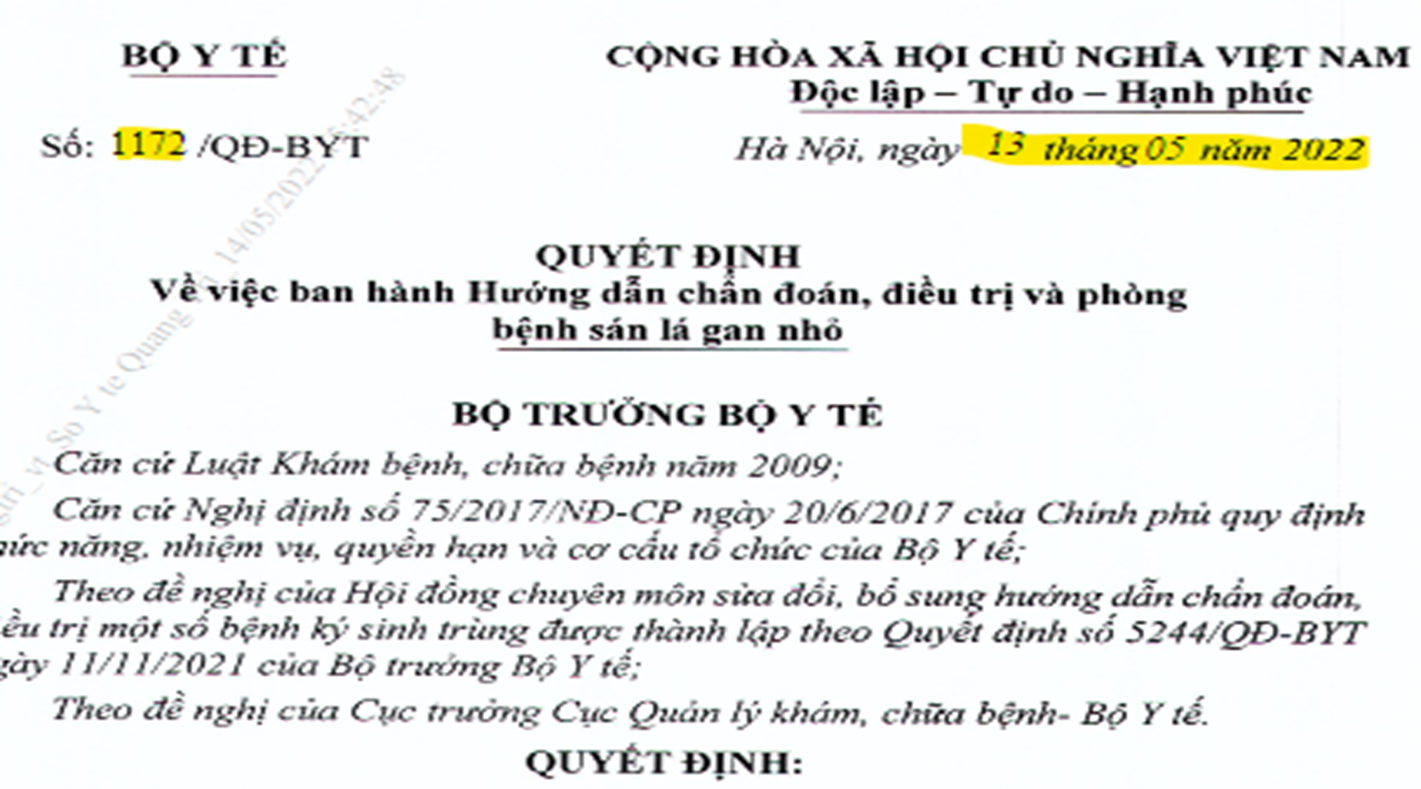 1172/QĐ-BYT